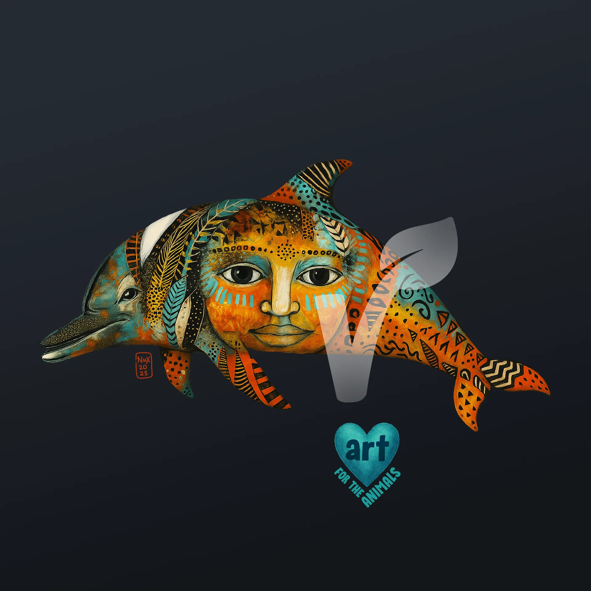 Natasha vegan artist dolphin face